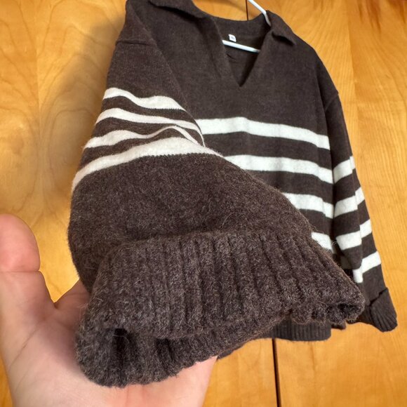 Puffy Touch Skipper Striped Sweater (sz L) - Picture 4 of 10